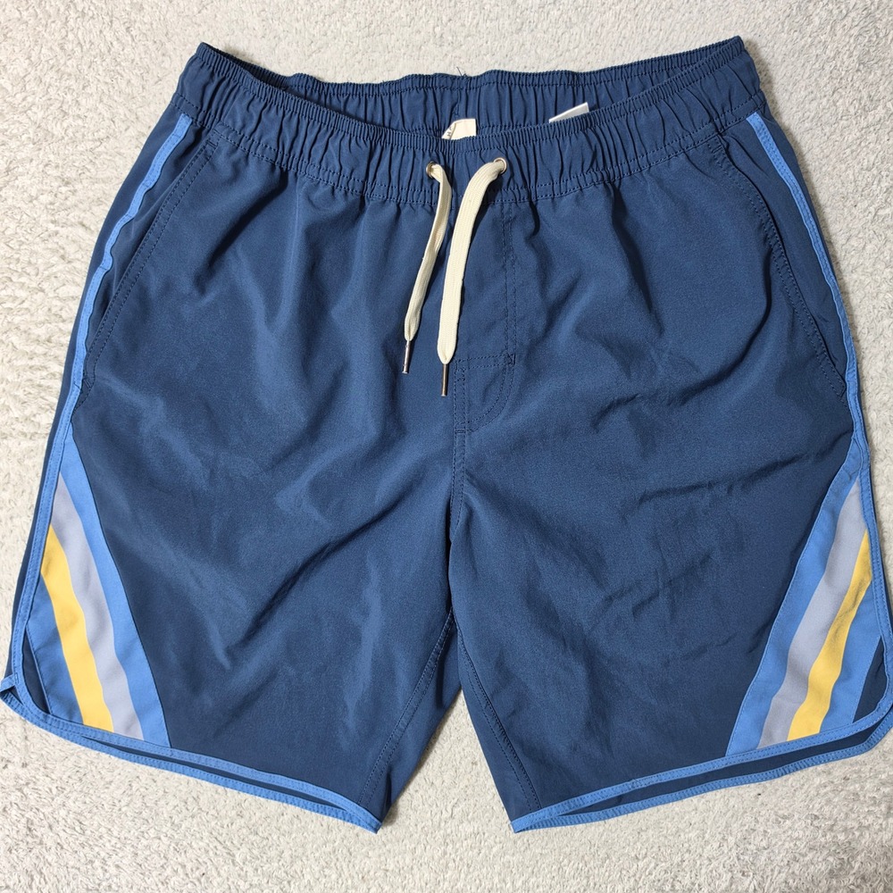Fair Harbor Board Shorts Mens Sm Blue 28/8‎ Stretch Retro Stripe Swim Trunks